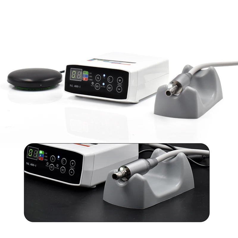 den tal Electric Motor With Foot Pedal Brushless den tal Motor 40000rpm LED Display Work With 1:1 /1:5 Slow Speed Contra Angle