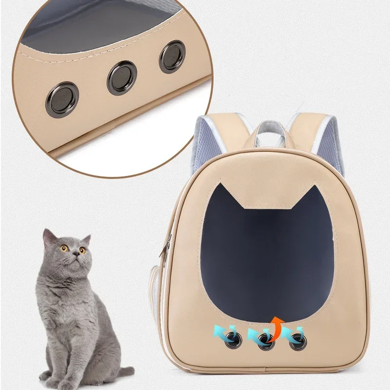 

Pet supplies cat bag backpack space bag new light transparent pet bag large space comfortable and breathable cat backpack