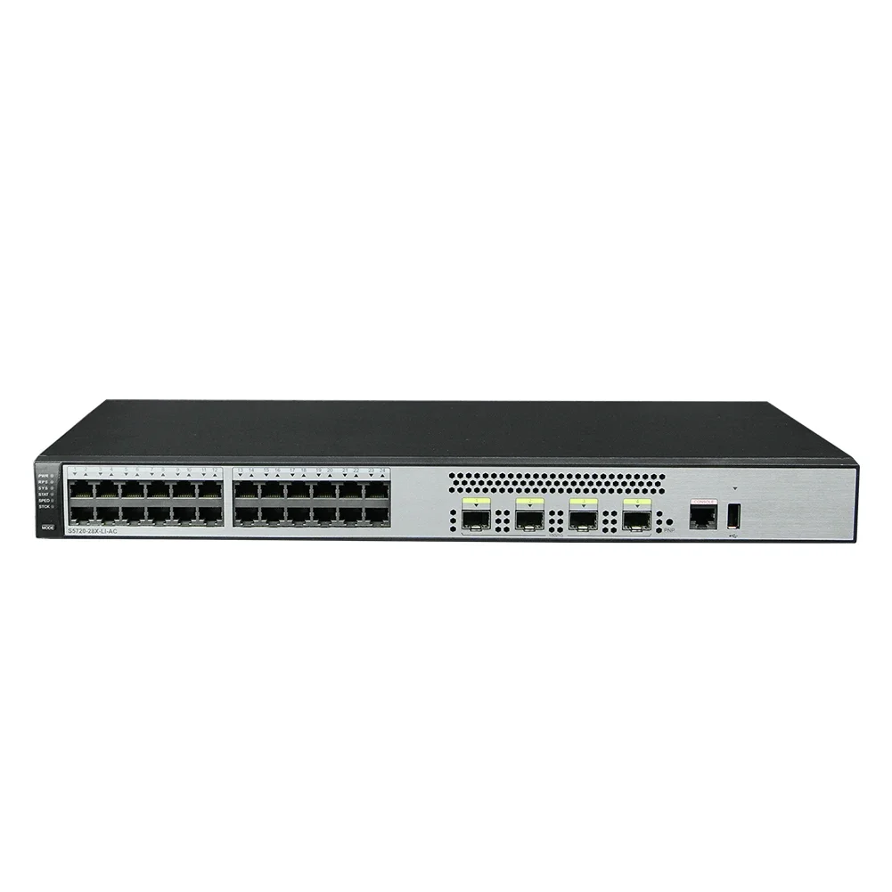 Wholesale 24 Ethernet 10/100/1000 Ports 1-24 Port Support PoE Switch S5720-28X-LI-AC enterprise Switch