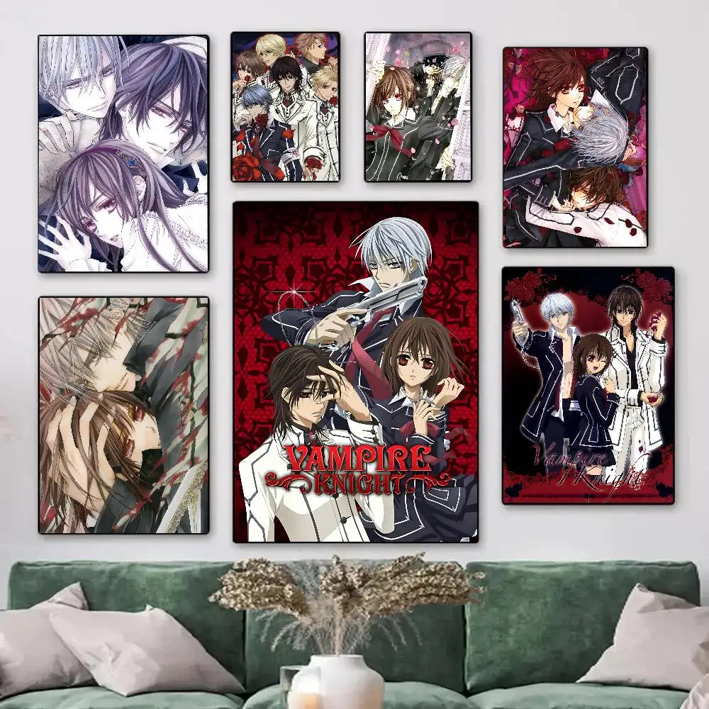 Anime V-Vampire Knight Posters HD Print Vintage Wall Art Decor for Home Study Room