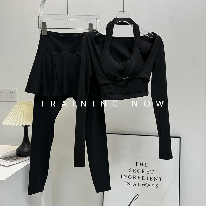 

Костюм для йоги для женщин, осень-зима 2022, новый тренировочный костюм для пилатеса, фитнеса, спортивный облегающий топ с длинными рукавами для бега