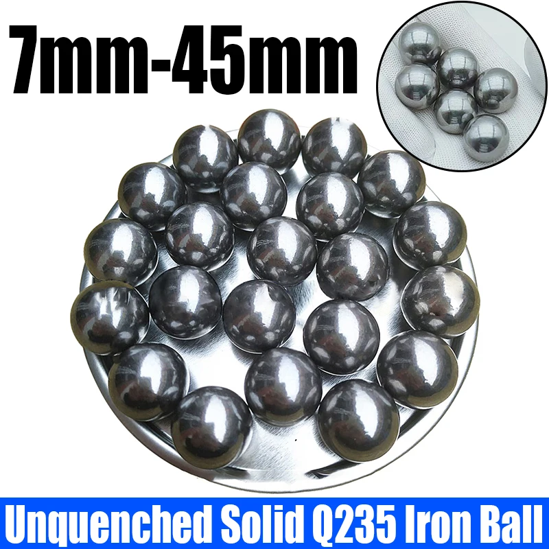 1-20PCS Solid Q235 Iron Ball Unquenched Smooth Iron Beads High Quality Easy To Process/Weld Solid Iron Ball Dia 7mm-45mm