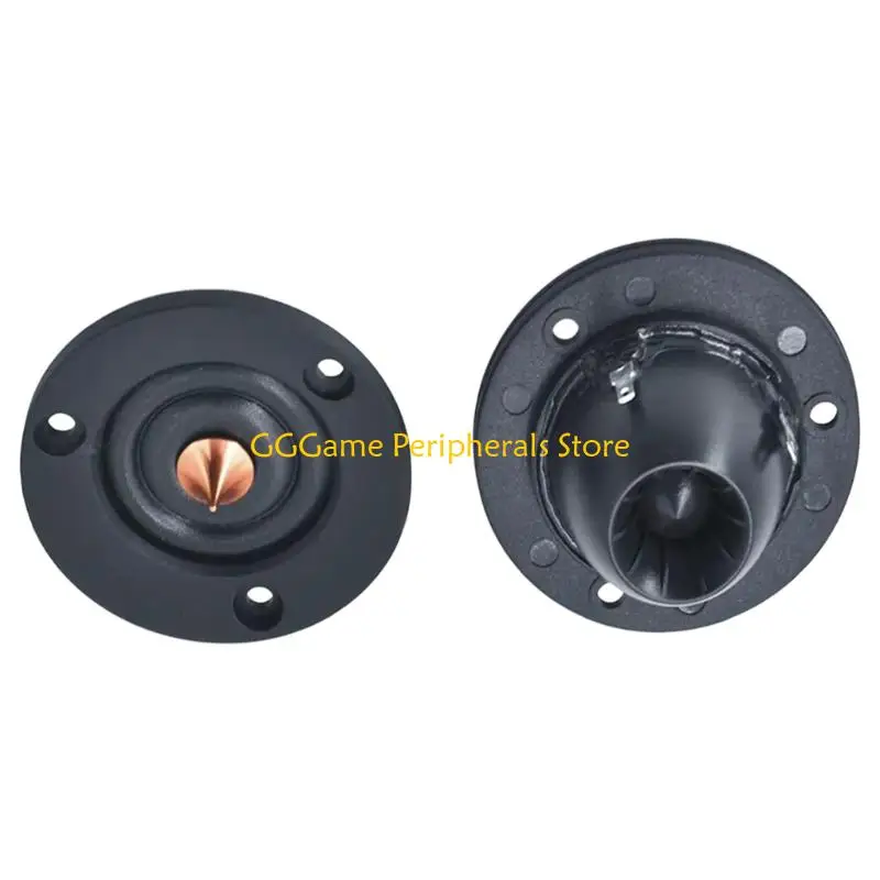 U55B Speaker Replacement Domes Tweeter Driver 2Inch, Black ABS Tweeter for Portable Loudspeaker Repair DIY Speaker Refreshes
