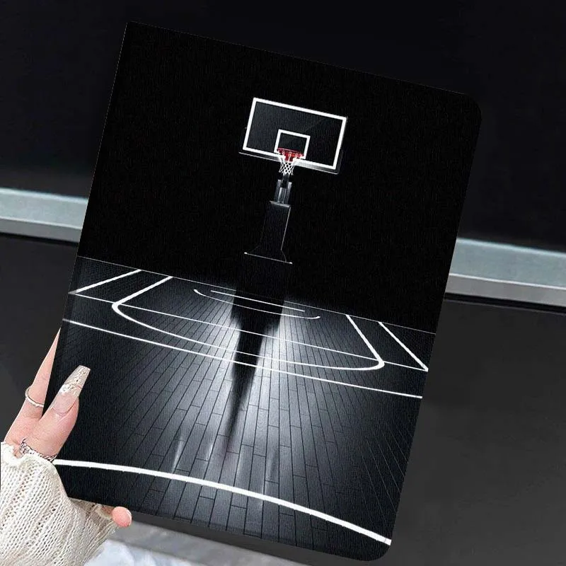 Dark Basketball Court Art For Huawei MediaPad MatePad Honor Pro V6 9 V8 X9 X 10 13.3 11 Inch Pen Tray Tablet Case Popular