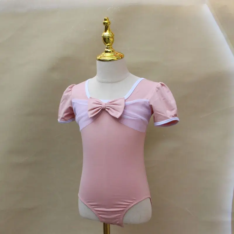 

2025 Girl Dance Clothes Practice Clothes Children Bow Performance Fluffy Tutu Skirt Chinese Dance Gymnastics Skate Clothes