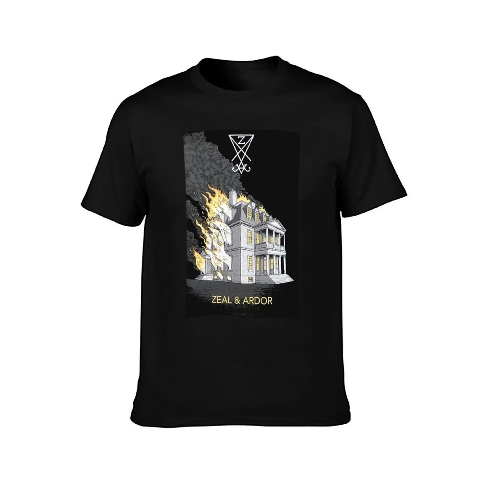 Zeal Ardor Art T-Shirt Summer Casual Cotton Tee Oversized Streetwear Tops Vintage Graphic Print Loose Fit Short Sleeve