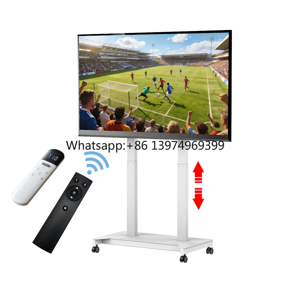 Manufactory Wholesale Mobile Electric 360 Degree Rotating Height Adjustable Motorized Led Tv Lift Cart for Home Office