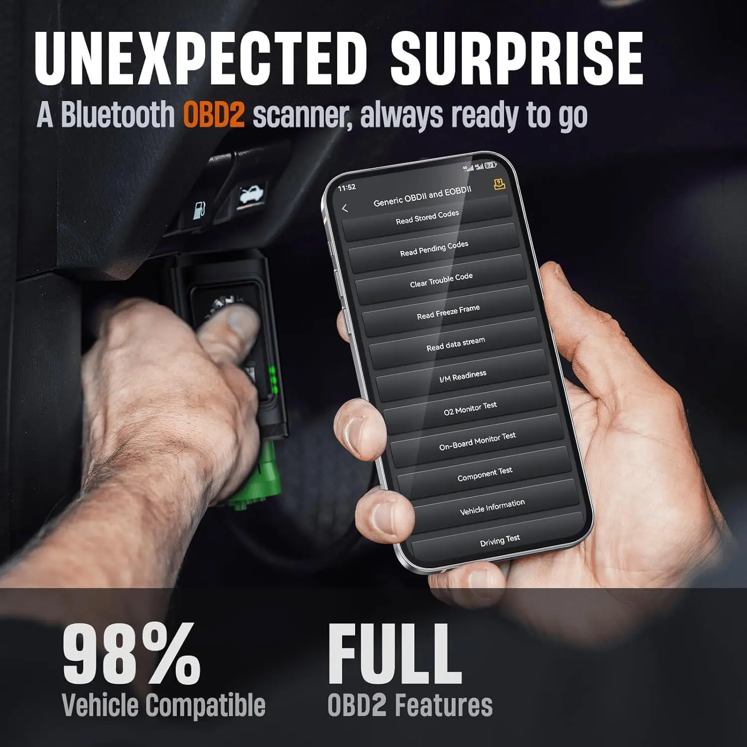 ANCEL HD100 Skaner do pojazdów ciężarowych z funkcją resetowania DPF i wymuszonym regenerowaniem, skaner diagnostyczny do wszystkich systemów, do silników diesla Cummins Detroit