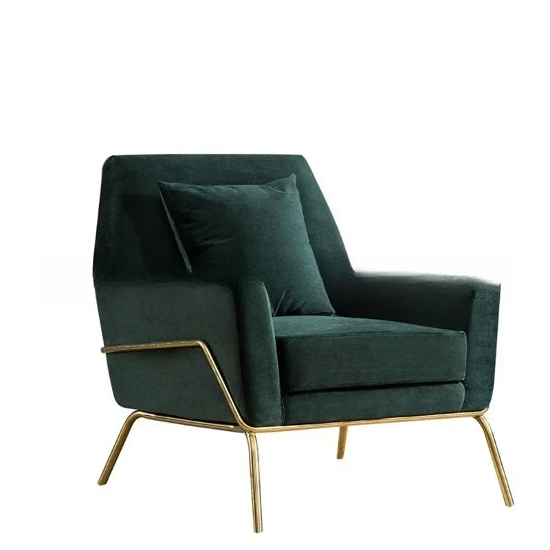 Nordic modern velvet fabric single sofa furniture casual sofa chair club negotiation reception