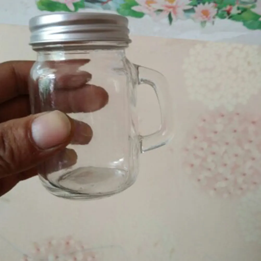 

5Pcs Handle Cups Glass 120Ml Mini Dessert Ice Cream Pudding Sundae Party Home Coffee Restaurant Glass Dessert Cup