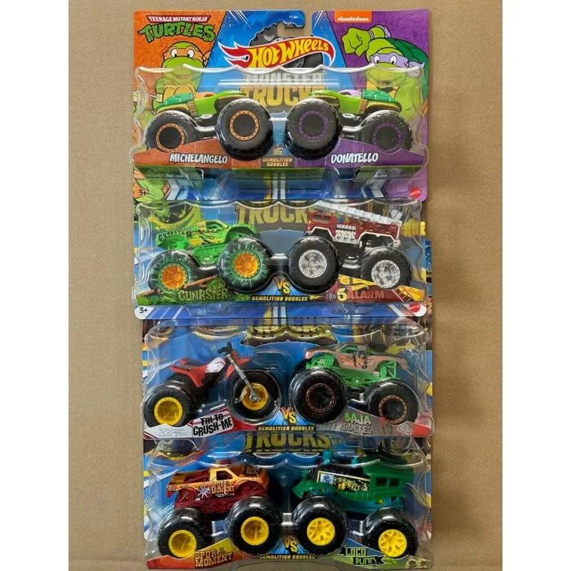New Hot Wheels Original Fyj44 Monster Trucks Serise Model Cars Off Road Climbing Beach Toy Car Boy Surprise Collection Gifts