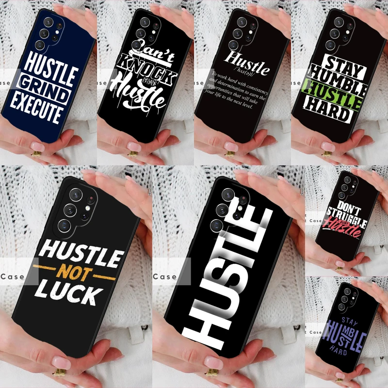 Hustle Motivation Phone Cover Case for Samsung Galaxy S26 Ultra S20 FE Note 10 S24 S23 S21 S25 Plus S22