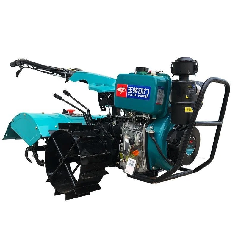 Large direct connection orchard rotary tiller diesel engine multi-function ditching