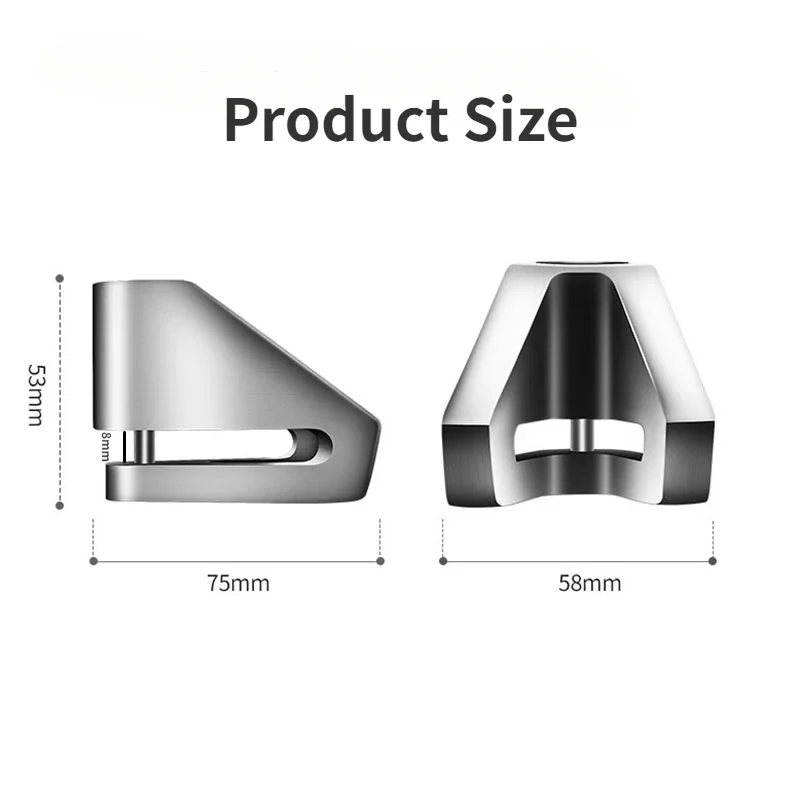 قفل فرامل قرصية للدراجات والدراجات النارية ، قفل مضاد للسرقة ، قرص قفل قوي للأمان ، قفل عجلة محوري ، دراجة جبلية #4