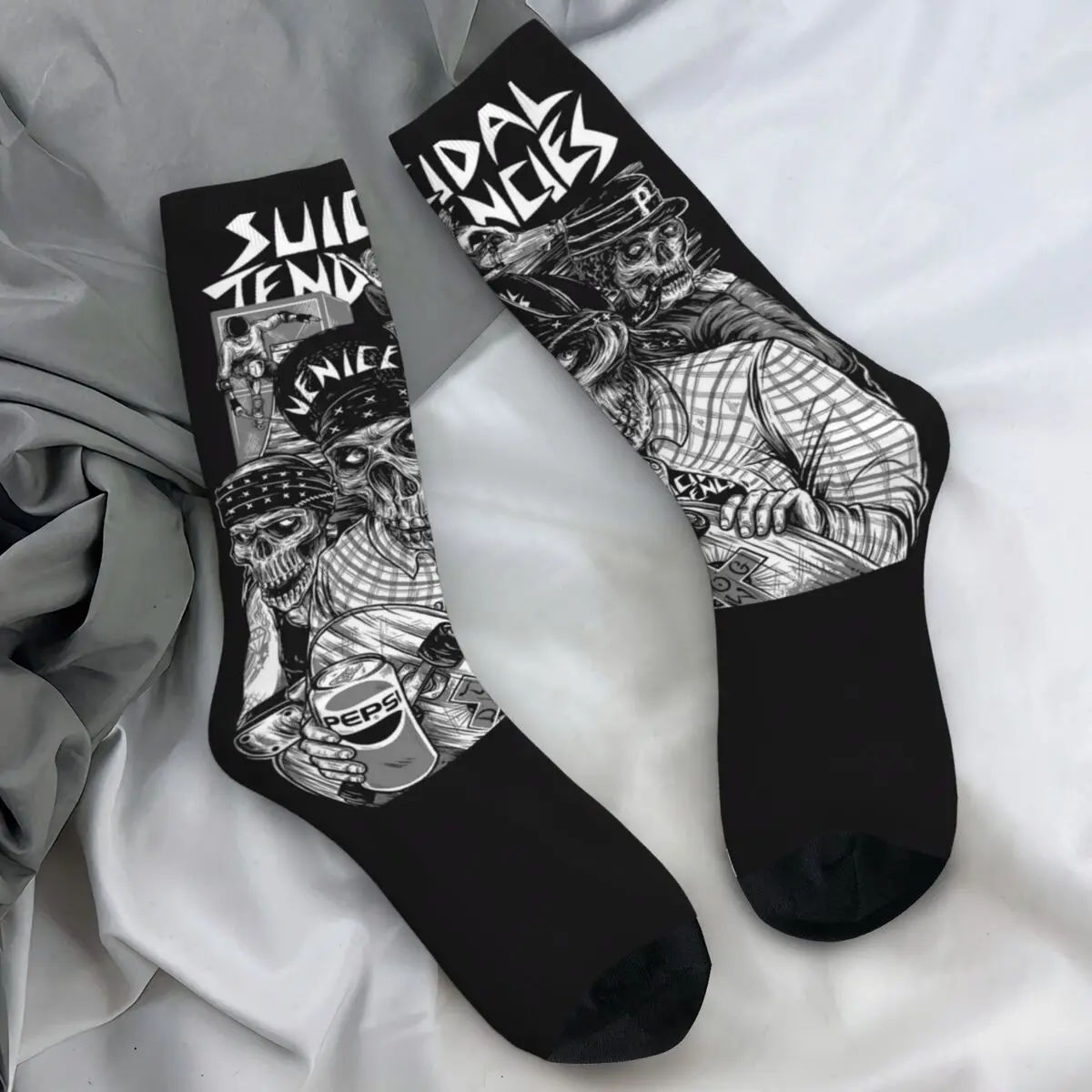 Suicidal Tendencies American Crossover Thrash Band Socks Autumn Skull Drinking With Friends Stockings Women Men Medium Socks