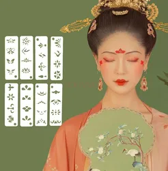 4PCS Eyebrow patches, seal hollow templates Hanfu makeup stage makeup face patches makeup painted forehead