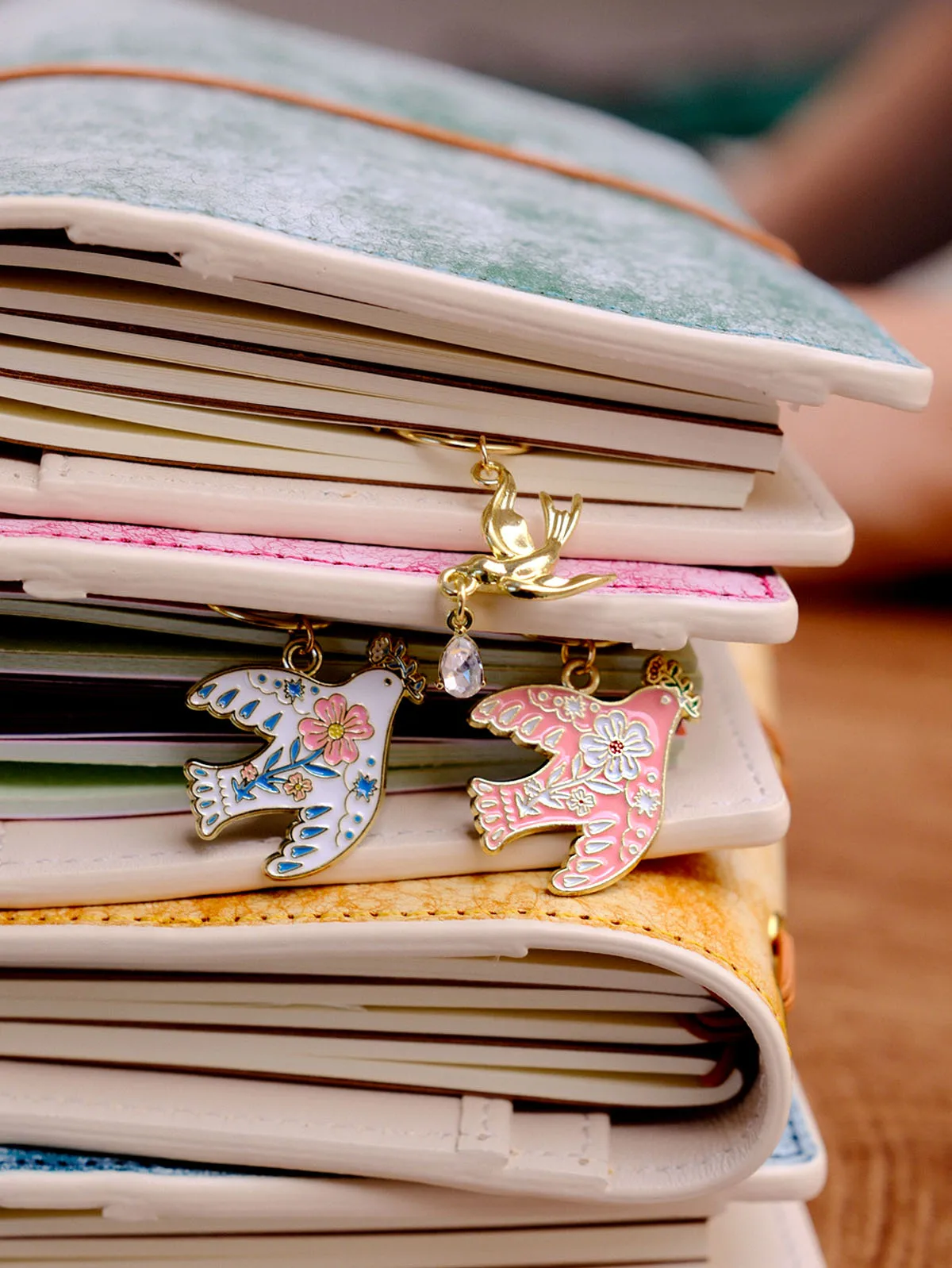 Vintage Flying Birds Paper Clips Cute Bookmark Ins Style Book Decoration Notebook Planner Accessories