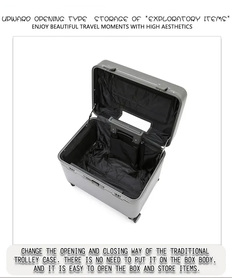Bunnyfly 18" Aluminiumlegierungsrahmen Spinner-Koffer Kamera-Trolley Piloten-Gepäcktasche mit Rädern Fotografieausrüstungskoffer – Detail 3