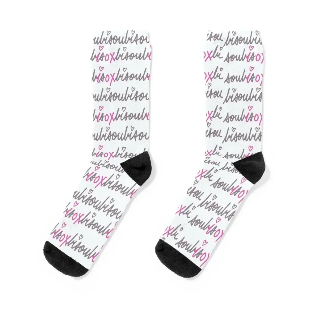 

IOX Bisou Pink Socks Christmas warm winter christmas gift luxe Socks Women's Men's