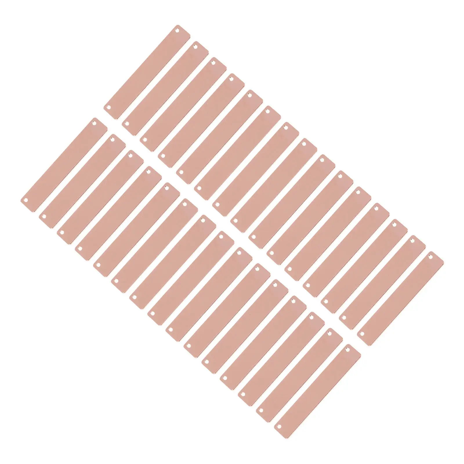 

30Pcs Copper Jewelry Charms DIY Pendants for Necklace Keychain Making Carving Supplies Handmade Craft Accessories Strip Type