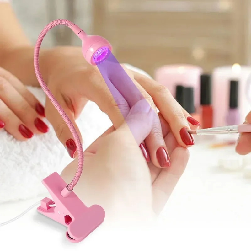 Lámpara de curado con pegamento UV para manicura, luz púrpura, multifuncional, de alta calidad, con Clip y interruptor, USB, una lámpara multiusos