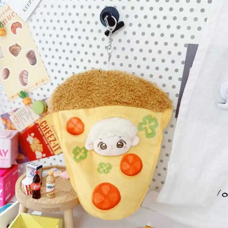 10cm kreslený rajče pizzu kabát čepice klíčenka přívěsek kawaii panenka oblečení DIY šaty nahoře modla panenka oblečení čepice příslušenství brašna dekorace