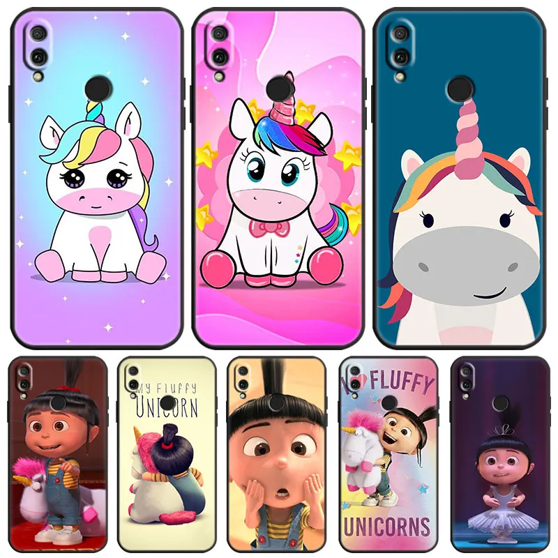 My Unicorn Agnes Case For Honor X6 4G X7 4G X8 X9 4G 5G Huawei Y9 Y7 Y5 Y6 Y7 Y8 A S P Prime 2018 2019 2020 Black Soft Cover