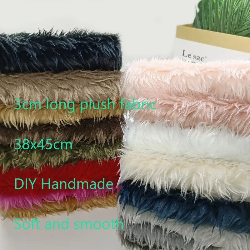 3cm High-density Non Elastic DIY Sewing Fabric 38x45cm Beautiful Plush Fabric Plush Toy/autumn/winter Clothing Faux Fur Fabric