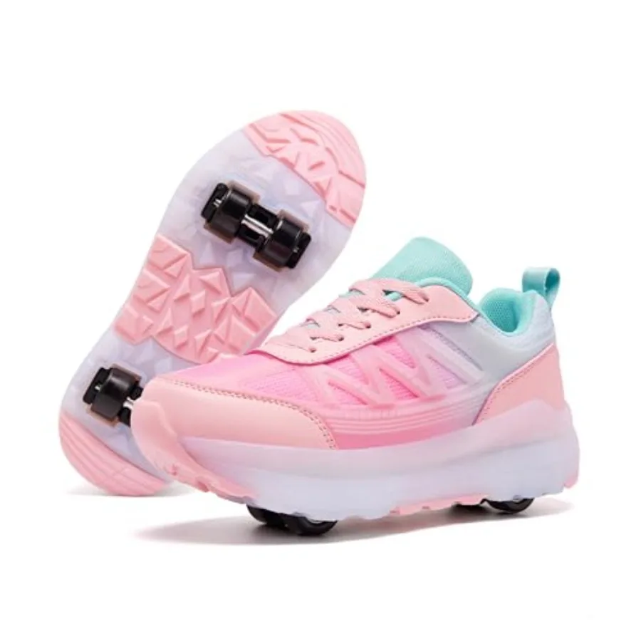 

Roller Skate Shoes for Girls Boys Detachable Sneakers with Wheels Fashion Wheeled Shoe
