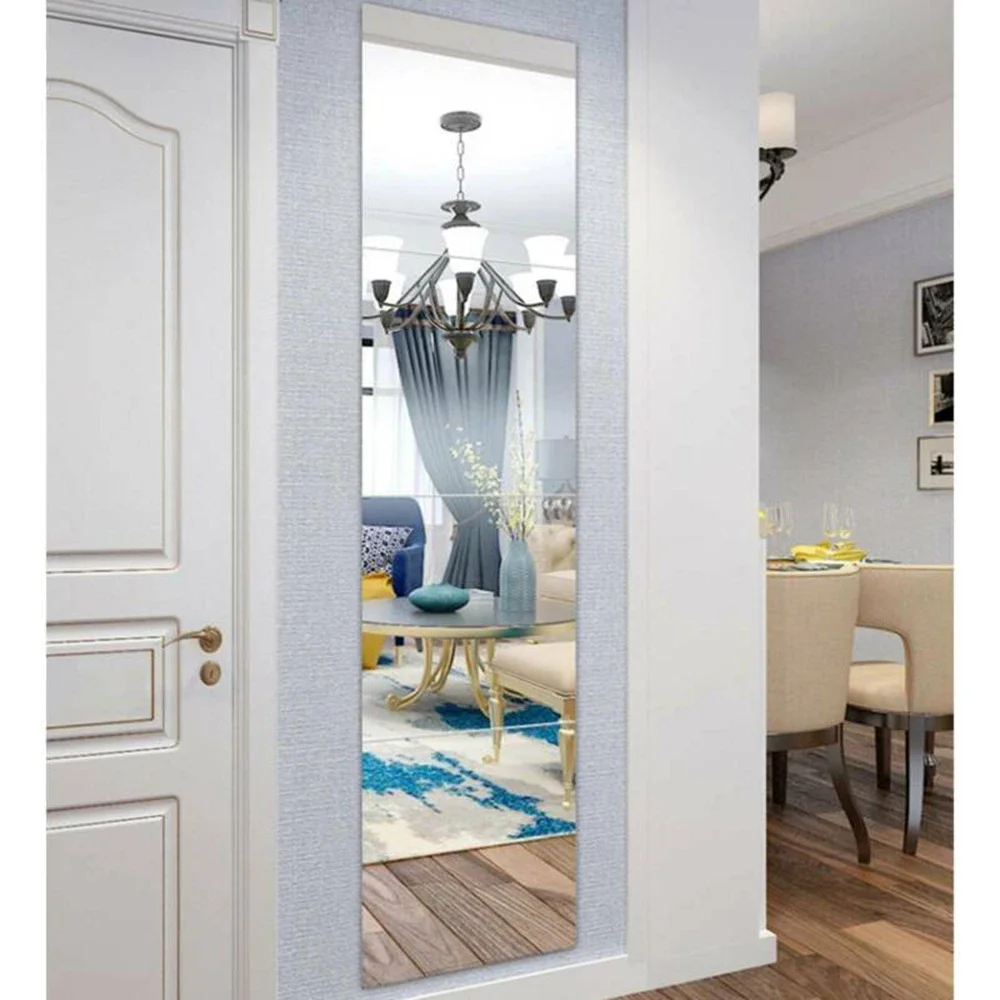 4PCS 30cm Self Adhesive Mirror Sheets FlexibleAcrylic Square DIY Removable Mirror Wall Stickers Home Room Bedroom 3D Wall Decor