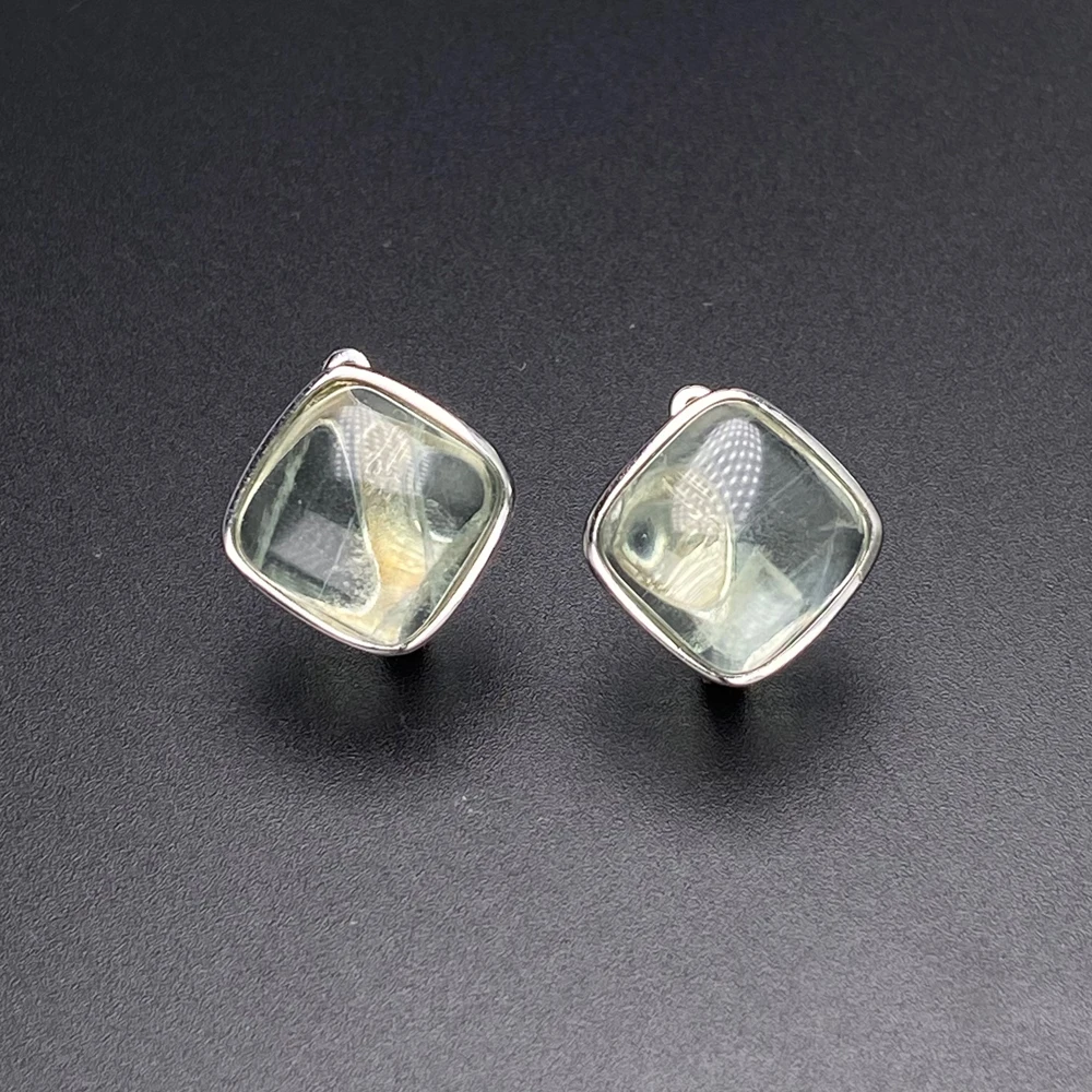 NONE Eleganter natürlicher Larimar-Ohrring aus Sterlingsilber, Lapis-Malachit, Aquamarin-Sodalith-Edelstein, 10 mm, für Damen, Party-Geschenk 9