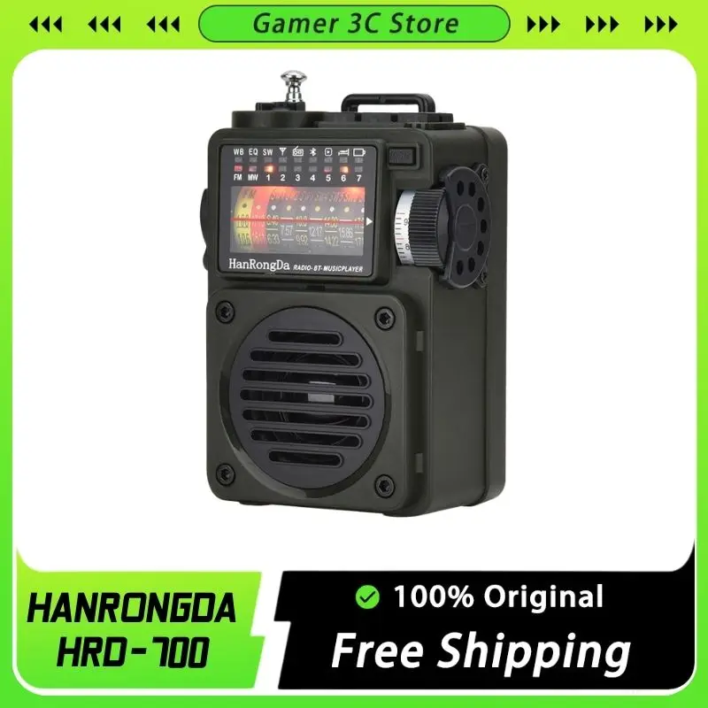 Hanrongda Hrd-700 Radio Mini Portable Bluetooth Full Band Fm Radio Outdoors Loud Volume App Radio Receiver Large Battery Sound