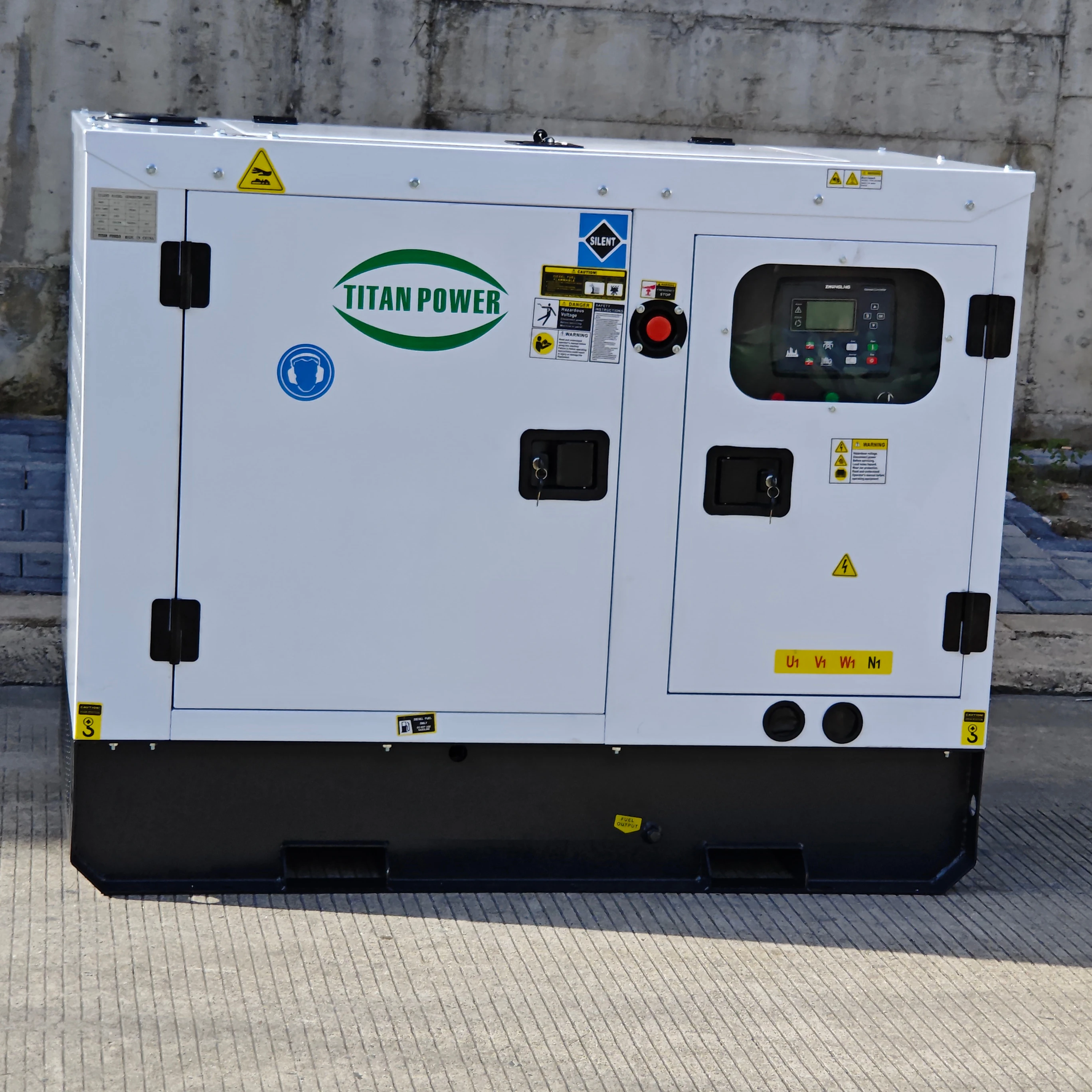 20KW 30KW 50KW Super Silent Generator    Generator Genset Price    Engine Hubei Titan Digital Panel 20A to 700A