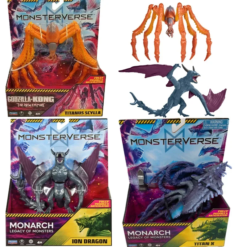 Playmates Godzilla Vs Kong Anime Actionfigur Ion Dragon TITAN X Scylla Modell Spielzeug Sammlerstücke Ornamente Geschenke – Detail 1