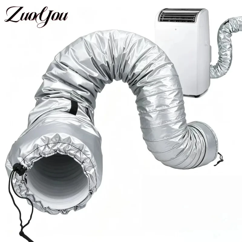 1 PC Hose Insulation Cover Noise Reduction Sound Insulation Pipe Cover Portable Hose Cover with Drawstring 5-5.9-in Exhaust Hose