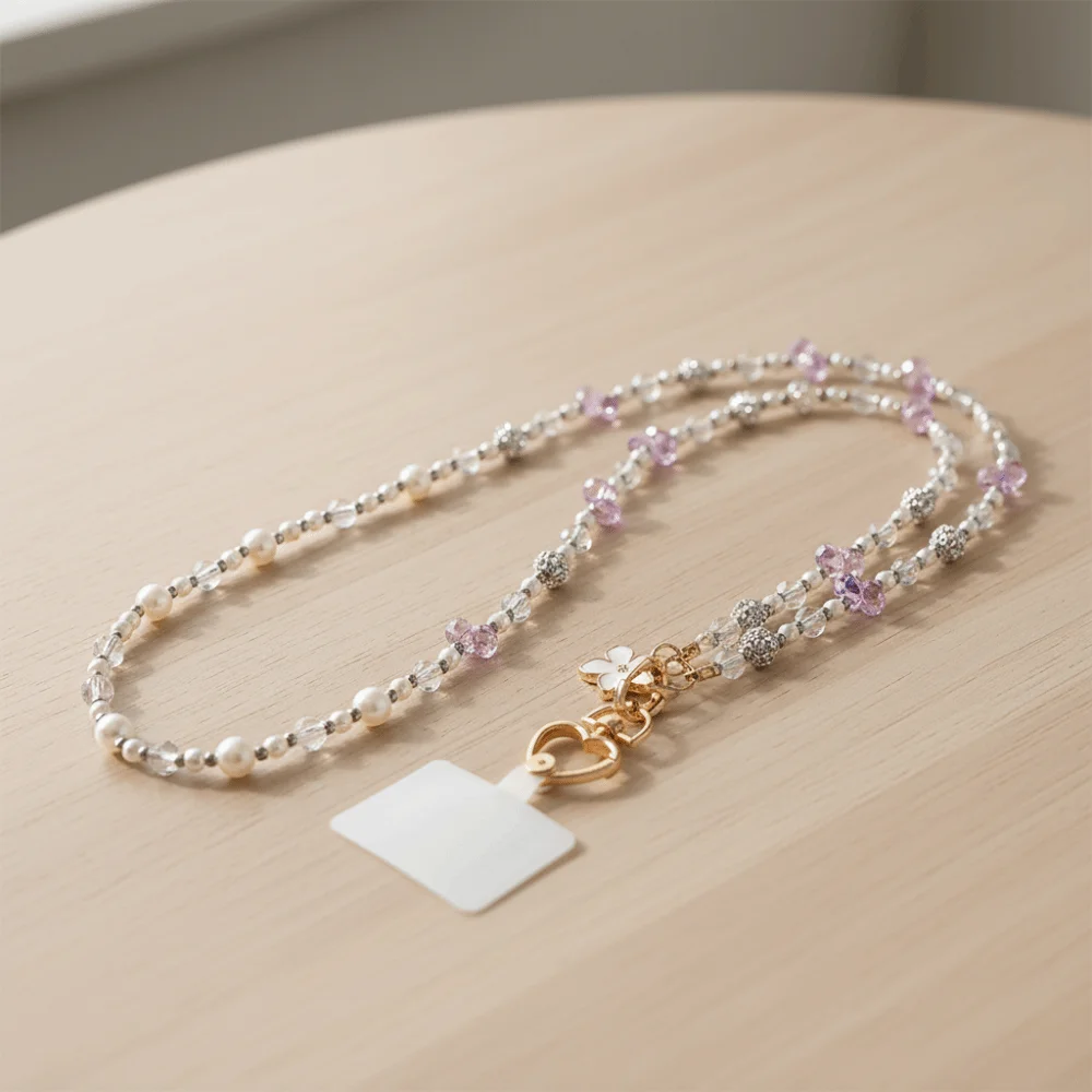 

Цепочка для сумки, цепочка для телефона через плечо с бисером, длинный стиль, универсальный ремень через плечо для мобильного телефона, милые красочные шейные ремни для телефона