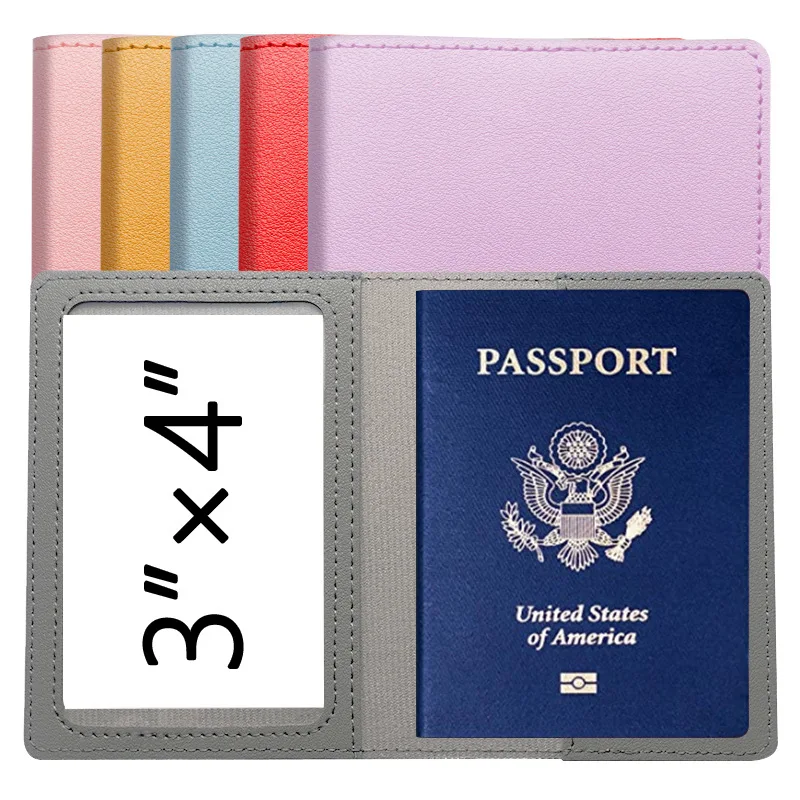 1PC ปกหนังสือเดินทางเวลาท่องเที่ยว Unisex Etui Passeport กระเป๋าใส่นามบัตรแฟชั่น PU ซองใส่หนังสือเดินทาง Capa Passaporte Viagem