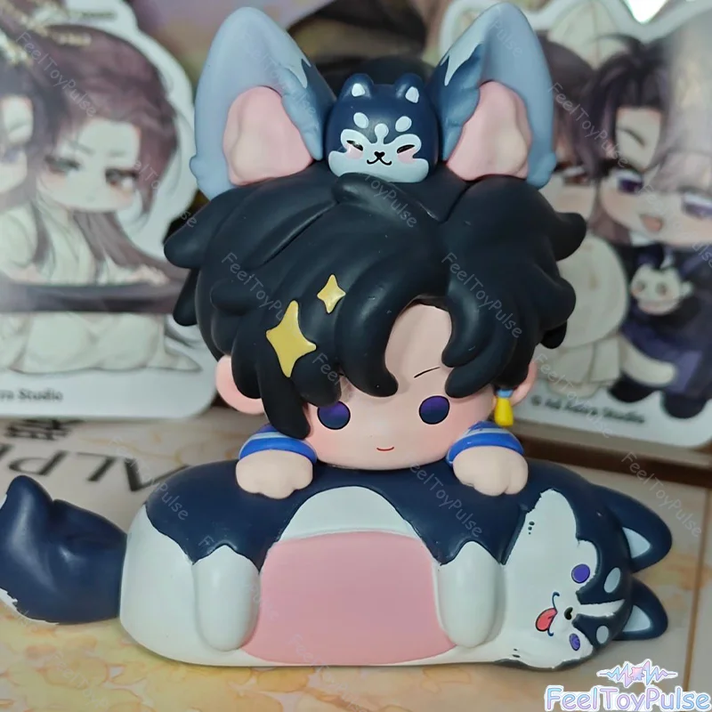 [Authentic] Mellow Mei Er Ha and His White Cat Master Sticker Series Blind Box Q Version Figure Cute Collectible Desk Decor Gift