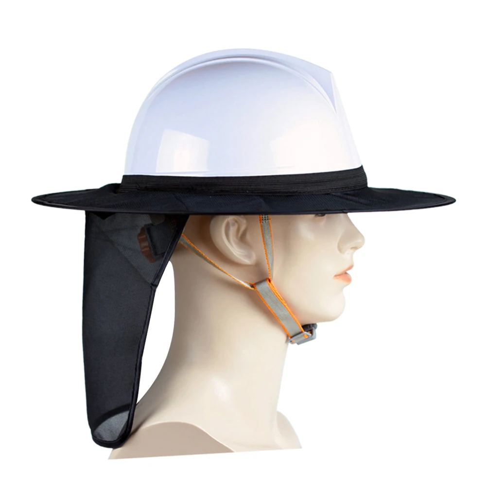 Sun Visor ตาข่ายคอ Shade COVER Anti UV หมวกความปลอดภัย Hard Brim Full Brim SHIELD Breathable Nape Protector เส้นผ่านศูนย์กลางขนาดใหญ่พับได้