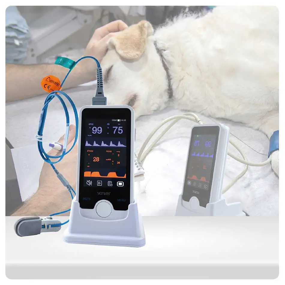 GISTARPET Veterinary Pet Hospital NIBP/ETCO2 /SPO2/PR Diagnostic and Monitoring Equipment Portable Blood Oxygen Monitor