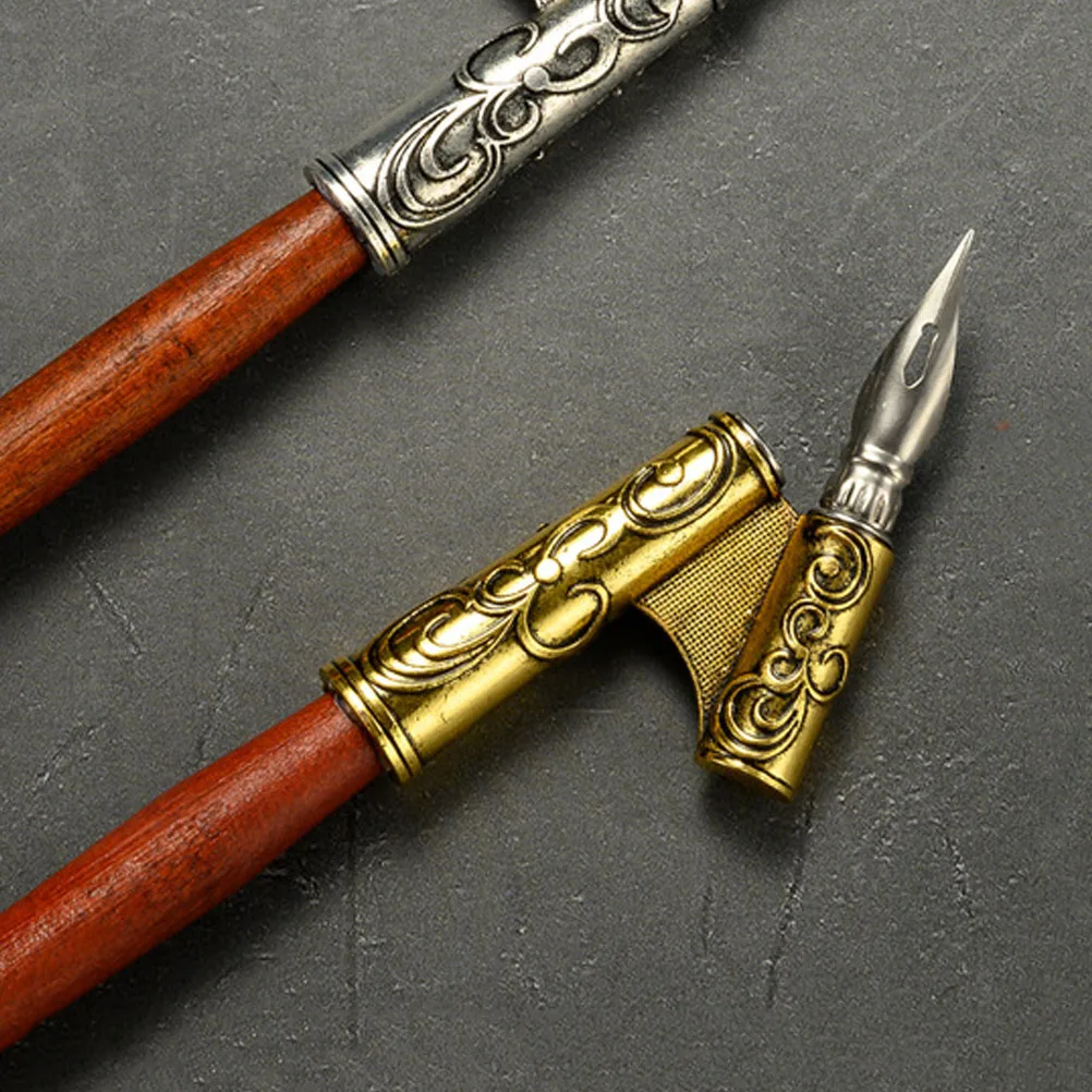 Soporte para pluma de inmersión elegante, soporte para punta de caligrafía de estilo Vintage, apto para bocetos de notas, trabajo de caligrafía, 2 uds.