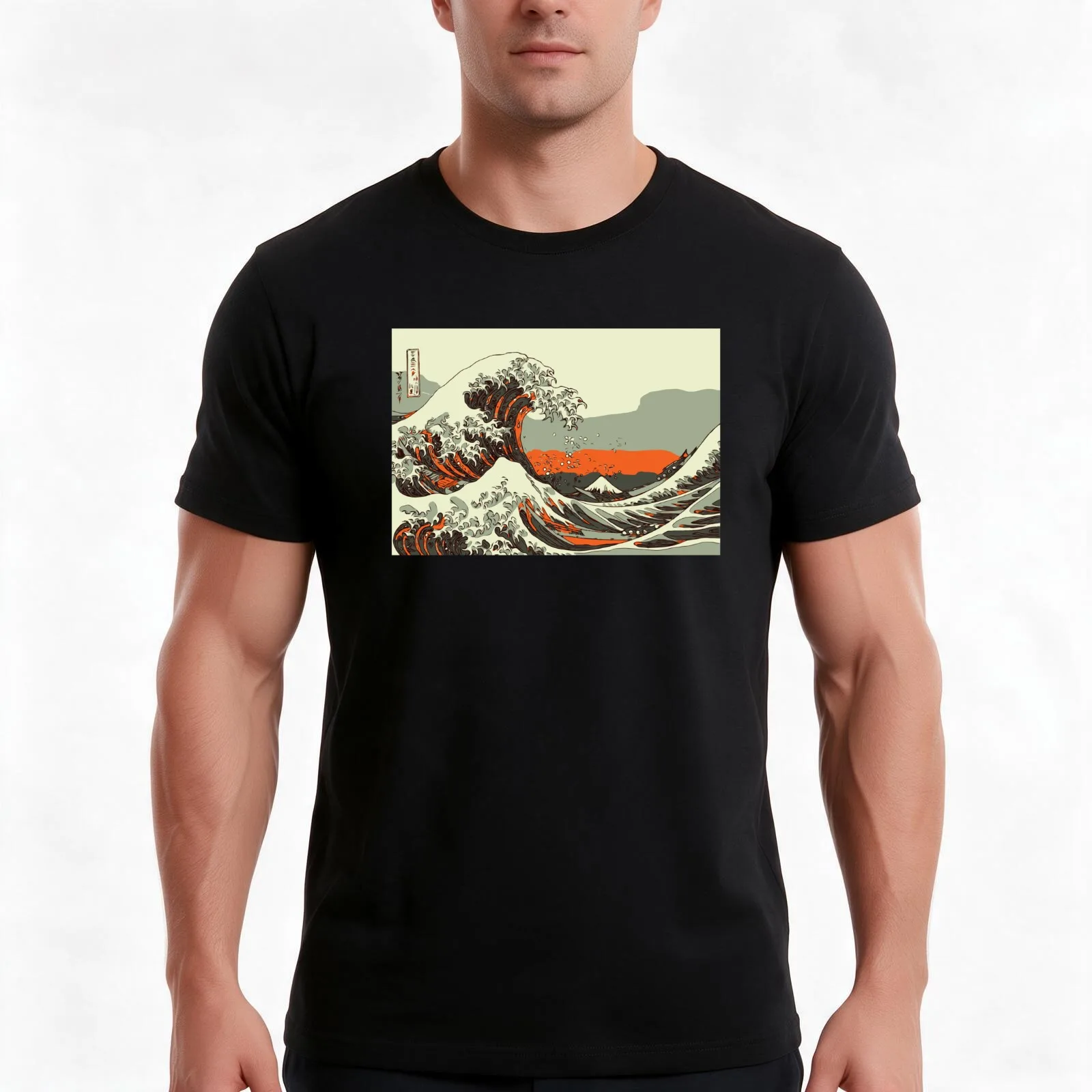 The big wave of Kanagawa revisited 3 T-Shirt Summer Casual Cotton Tee Oversized Streetwear Tops Vintage Graphic Print