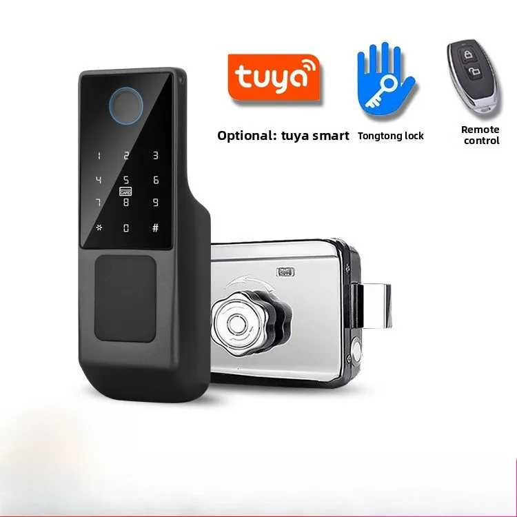 

Waterproof Outdoor Iron Door Fingerprint Lock Smart Door Lock Apartment Password Bullhead Lock