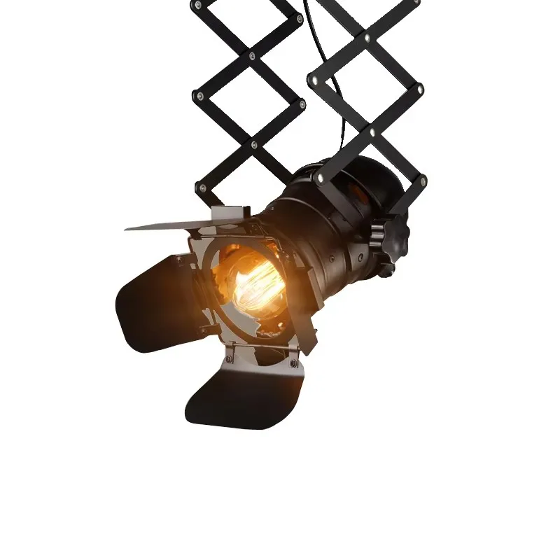 

Loft Flexible Ceiling Lamp Vintage Lifting Stage Light Restaurant Living Room Pub Bar Cafe Lamp Store Shop Dome Retro Lamp