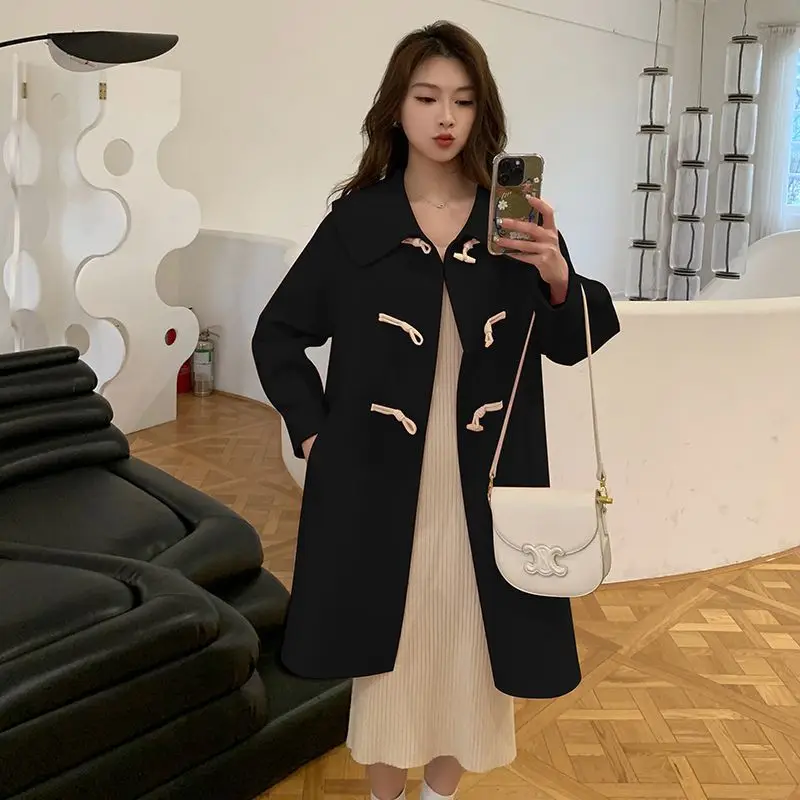 Double-sided cashmere coat women's medium and long 2023 new spring and autumn small man foreign style age reduction