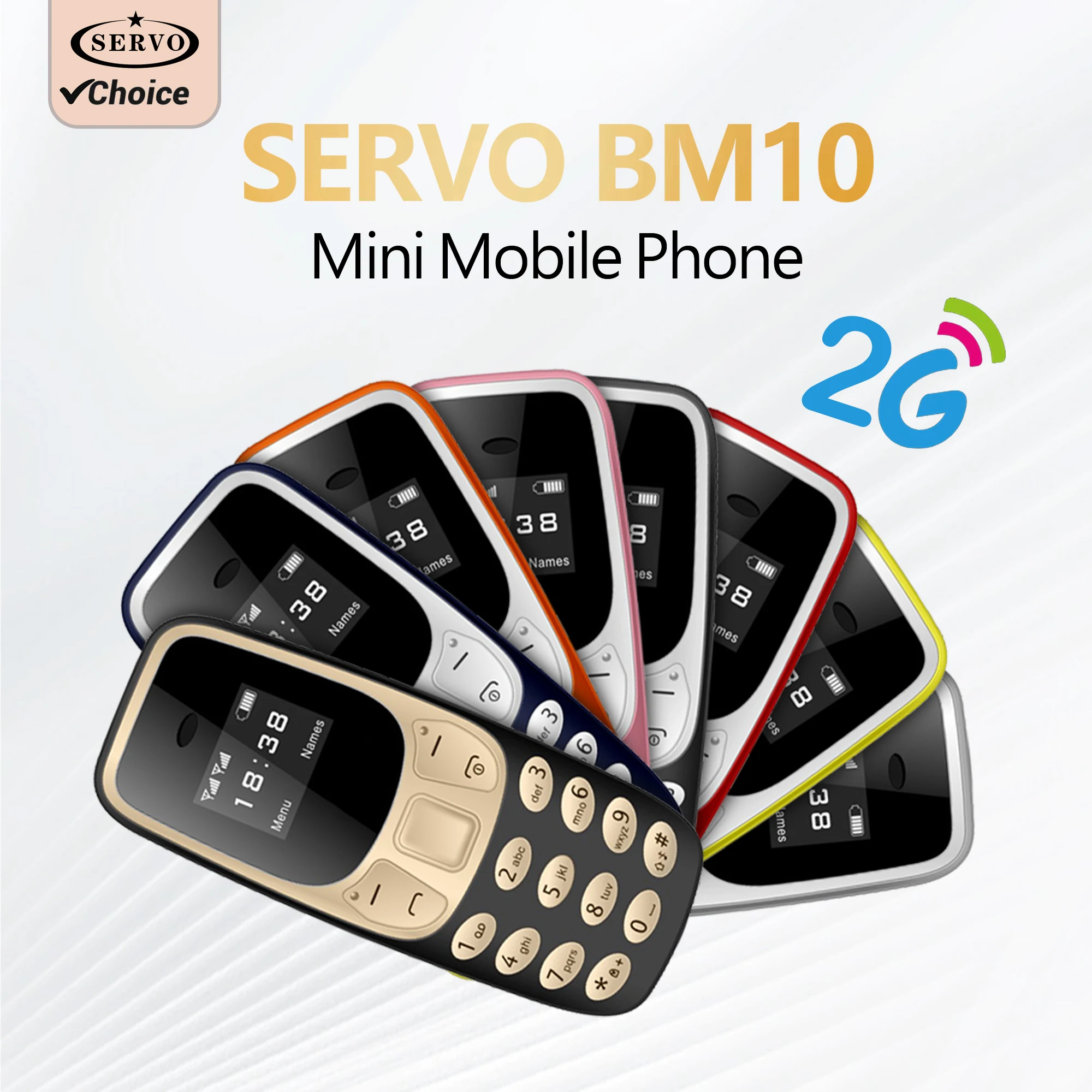 BM10 Mini Mobile Phone 2 SIM Card Bluetooth Earphone Voice Changer Low Radiation Voice Recording Multi Language Small Cellphone