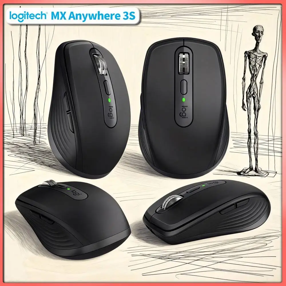 Pro MX Anywhere 3S - 8000 DPI, MagSpeed Scroll, 3-Device Sync, Perfect for Pet Store Manager & Remote Work