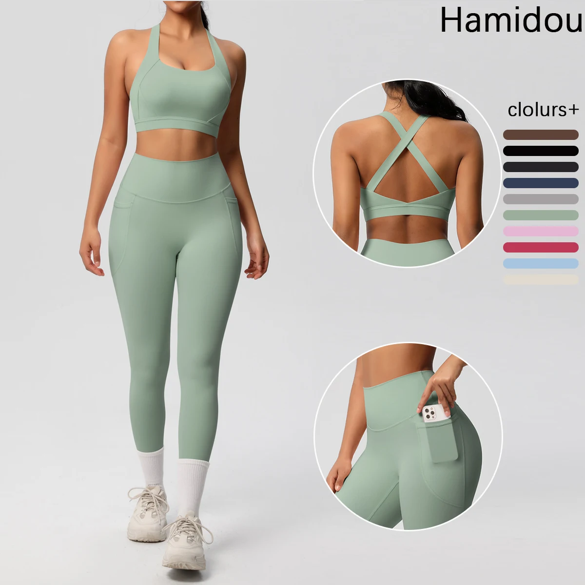 Yoga Suit Sports Set Womens Sportswear Sports Women's Yoga Bra Tummy Control Slimming Booty Leggings Women's Tracksuit