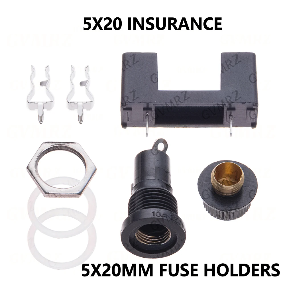 10PCS 5X20 Insurance 5x20mm Fuse Holders For 5*20 Insurance Tube Socket Fuse Holder