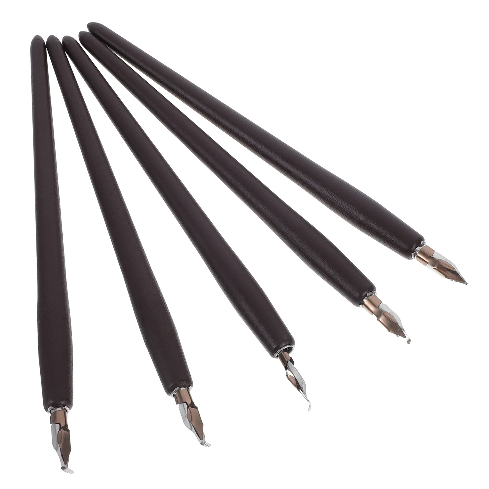 5Pcs Wooden Dip Pen Vintage Style Thick Barrel for Calligraphy Drawing Painting Beginners Artists Creative Writing Fountain Pen